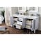 James Martin Vanities Palisades 72in Double Vanity, Bright White w/ 3 CM Ethereal Noctis Quartz Top 527-V72-BW-3ENC - alternate 2